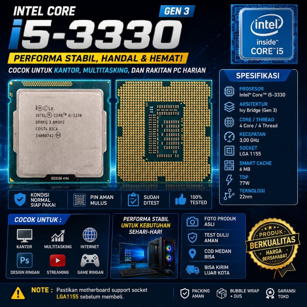 Processor Intel i5 3330 Gen 3 LGA1155