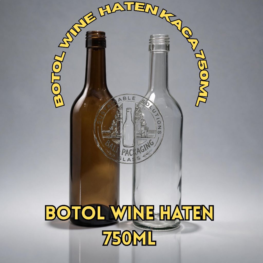 Botol Wine Haten 750ML-Botol wine alkohol - Free tutup dan Wrap