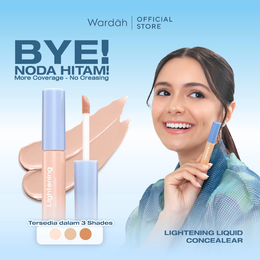 WARDAH Lightening Liquid Concealer 6g - Medium to High Coverage dalam Formula Extra Ringan yang Meng