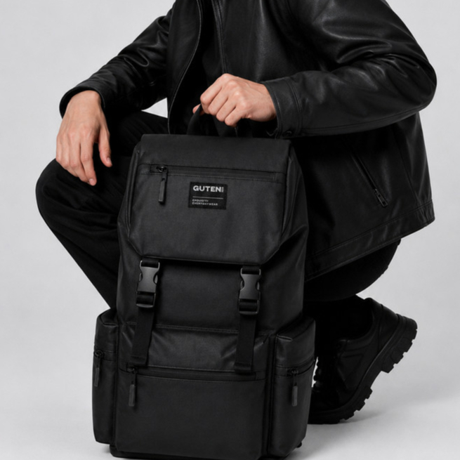GUTEN inc - Tas Ransel Pria Backpack Gerywolf Expandable 35L Waterproof Hitam Laptop Bag Large Capac