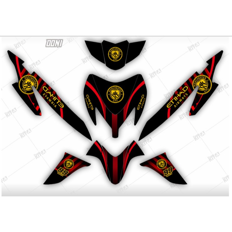 Decal Stiker Vario 110 Karbu Dekal Sticker Variasi Striping Vario 110 D-Q1-012