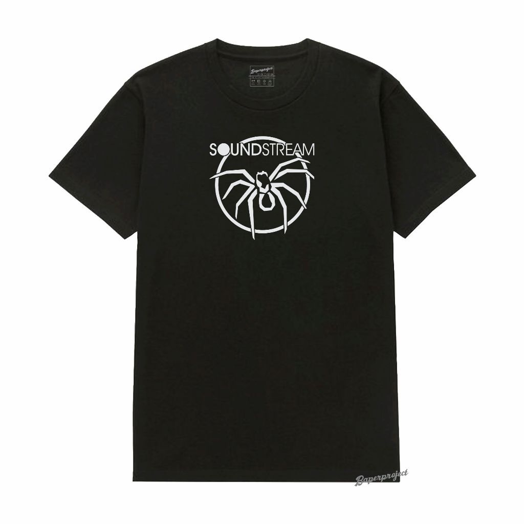 Kaos Audio Mobil Logo Soundstream Audio Round Neck Unisex 100% Cotton