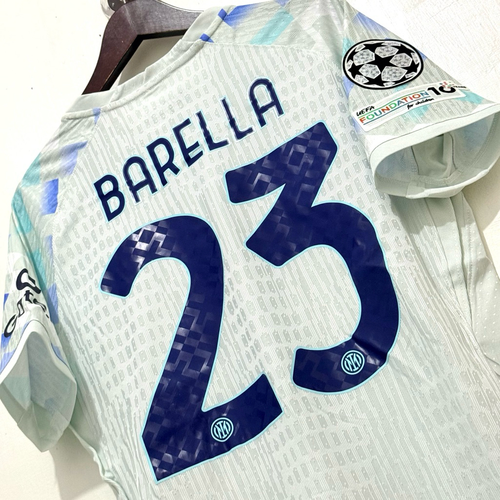 JERSEY INTER MILAN AWAY PLAYER ISSUE 2025/2026 SHORTSLEEVE - BARELLA