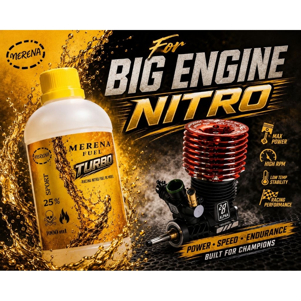 RC Car Nitro Fuel 25% 1 Liter Khusus mesin Besar