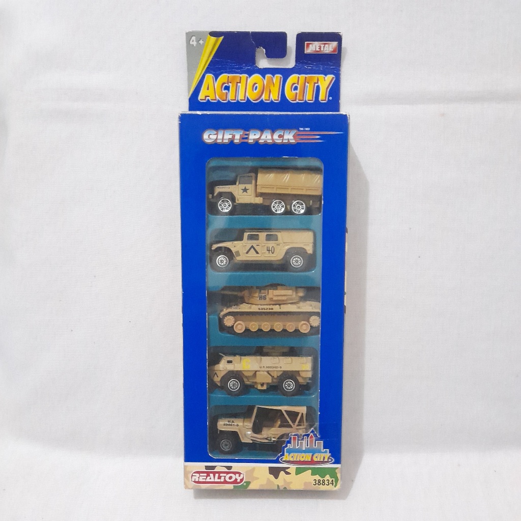 Realtoy Metal Action City Military Series Gift Pack - Isi 5 Pcs - Tank Diecast Skala 1:64 Mainan Mob