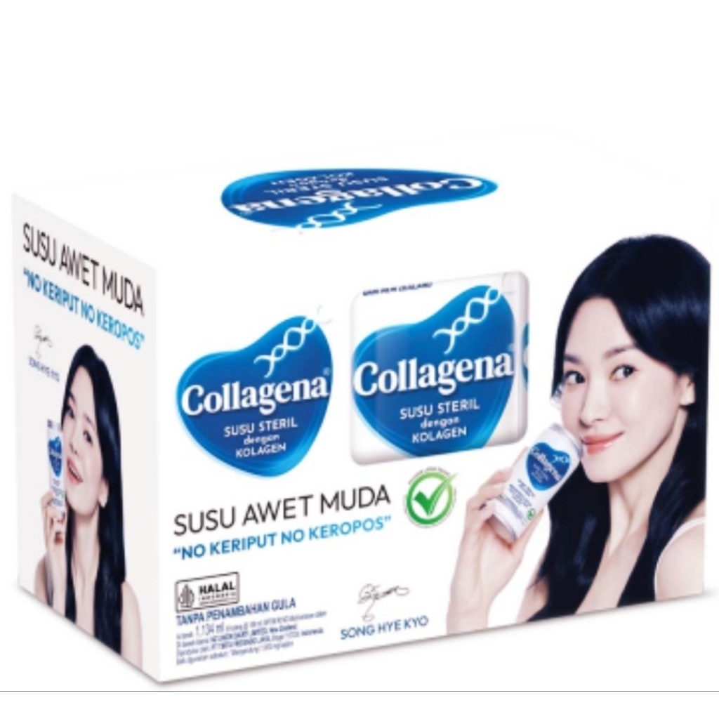 Collagena Susu Steril 189ml 1 kotak isi 6 kaleng.