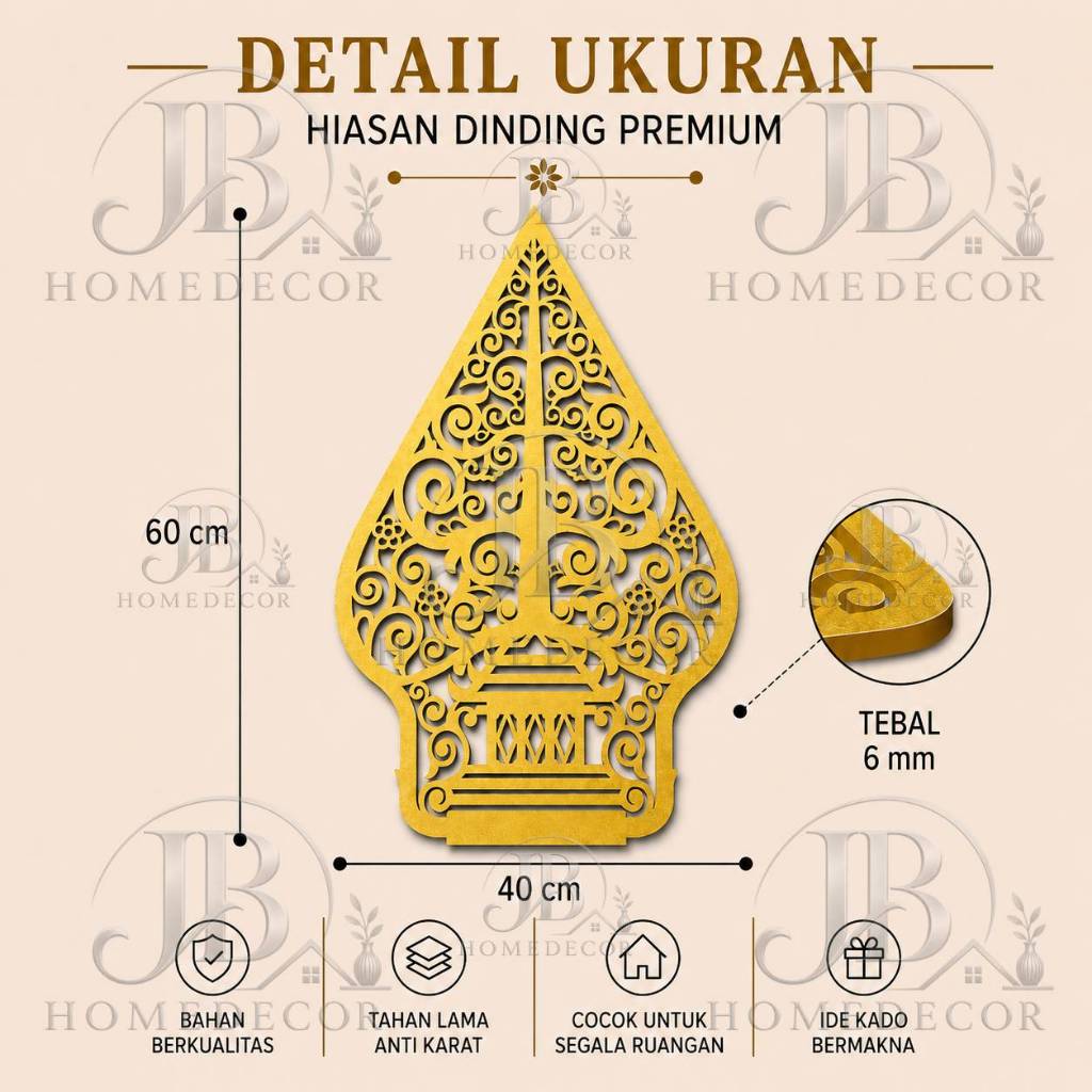 gunungan wayang jawa hiasan dinding aestetik / hiasan dinding gunungan wayang