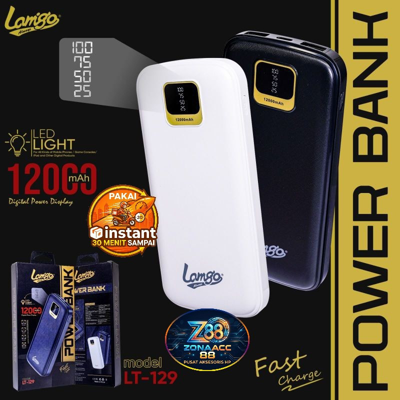 Powerbank Lamigo LT-129 12.000mAh 2 USB Port