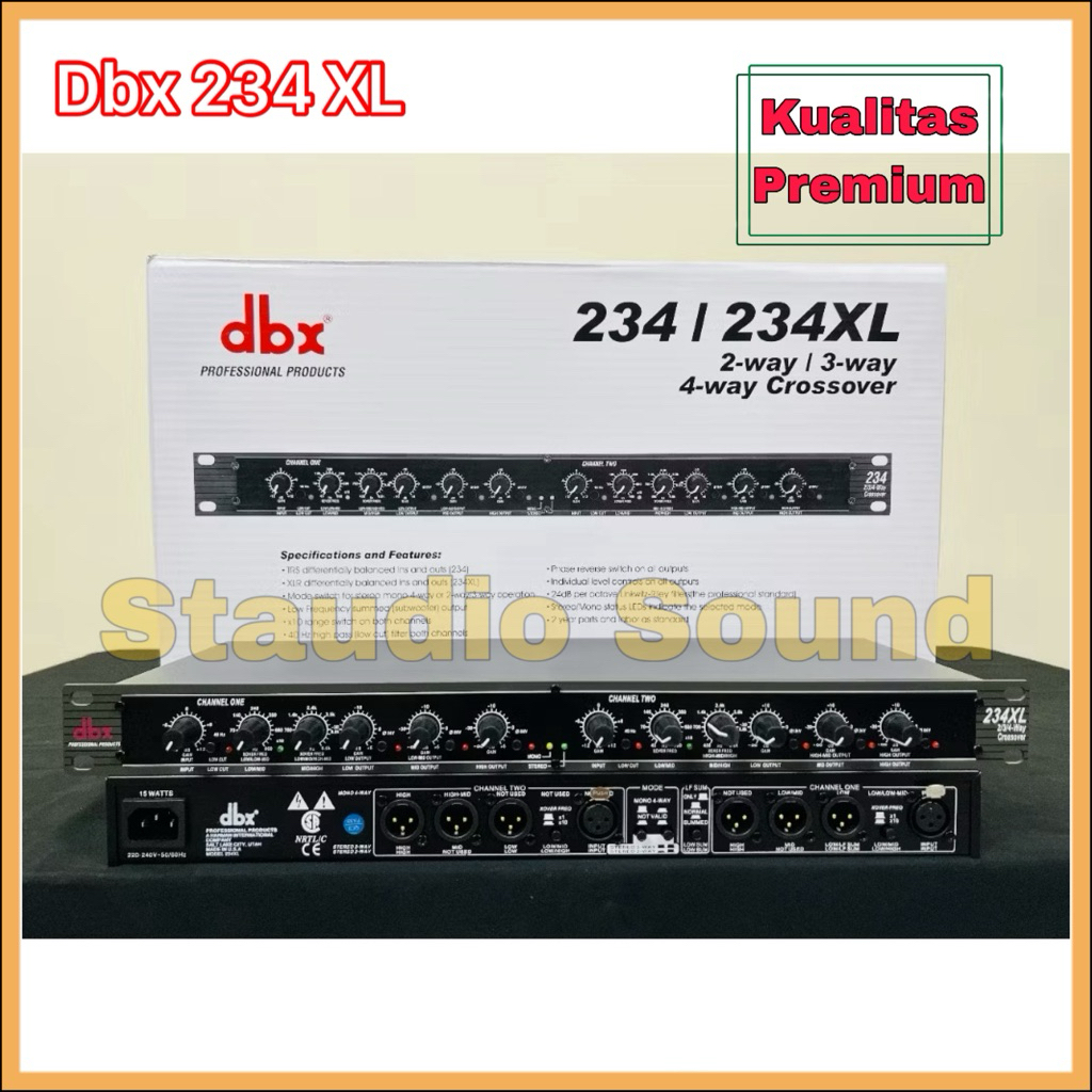 Crossover DBX 234XL subwoofer 234 XL Audio Prosesor 4-Way dbx 234 xl