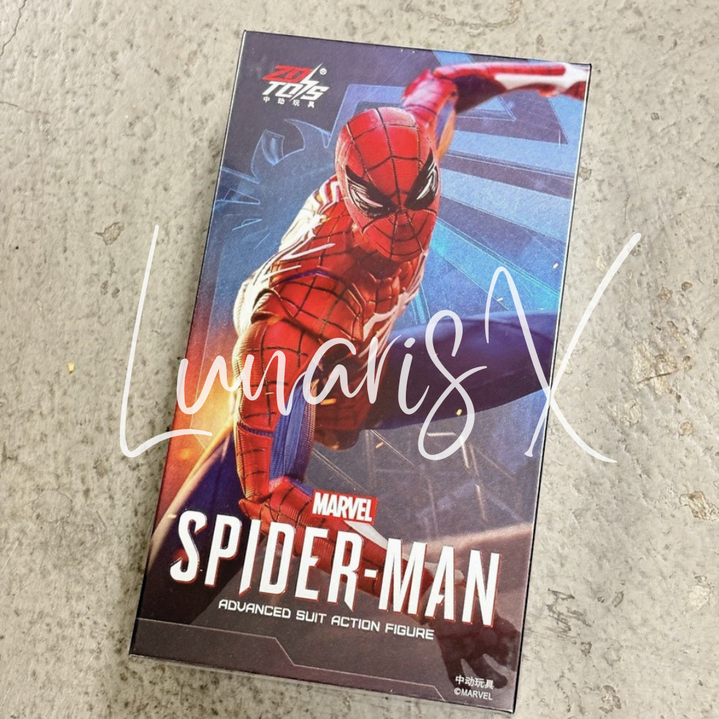 ZD Toys Spiderman Advanced Suit Peter Parker PS4 Marvel Spider-Man Original ZDToys Action Figure