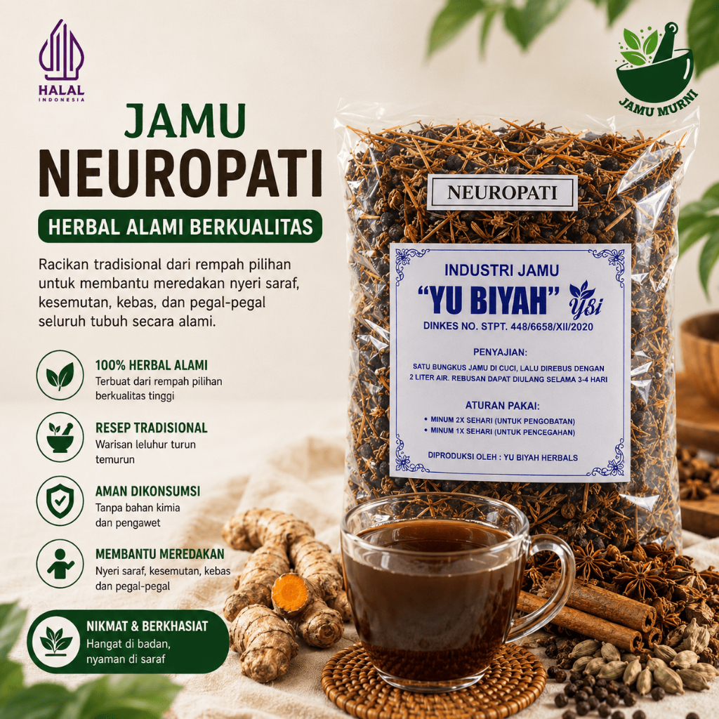 JAMU GODOG NEUROPATI AMPUH | Godok Neuropati Perifer Kebas Kesemutan Kaki Tangan Kram Otot Mati Rasa