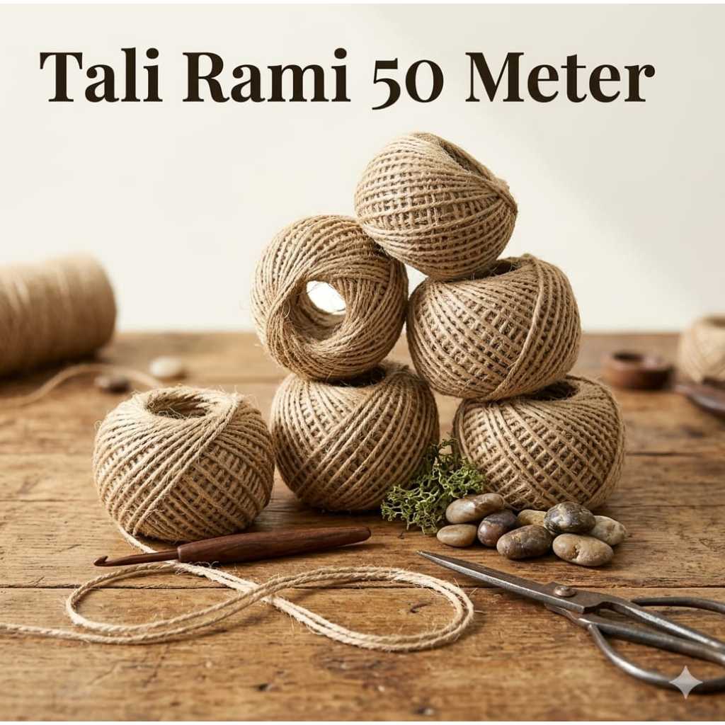 TALI RAMI 2 PLY MURAH MEDAN 1 GULUNG/TALI JERAMI/TALI GONI/HEMP ROPE/ STRAW STRING /TALI HAMPERS