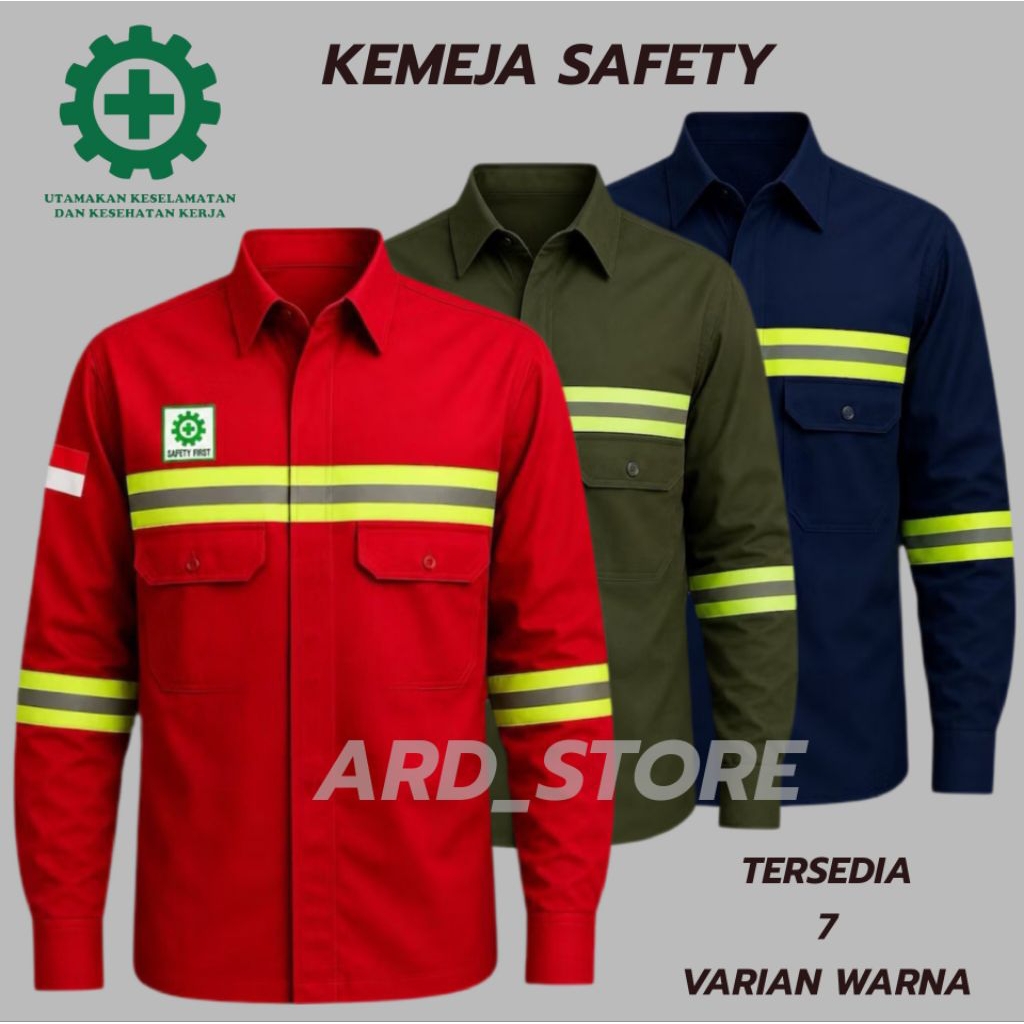 KEMEJA SAFETY LAPANGAN KEMEJA SAFETY PROYEK KEMEJA SAFETY K3
