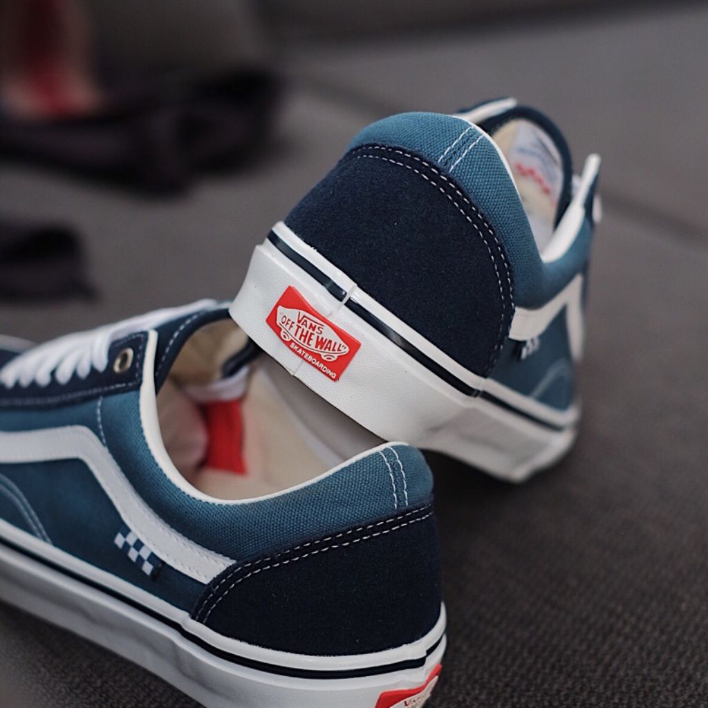 SEPATU PRELOVED PRIBADI Sepatu Vans Old Skool Pro Skate Navy White 100% ORIGINAL RESMI