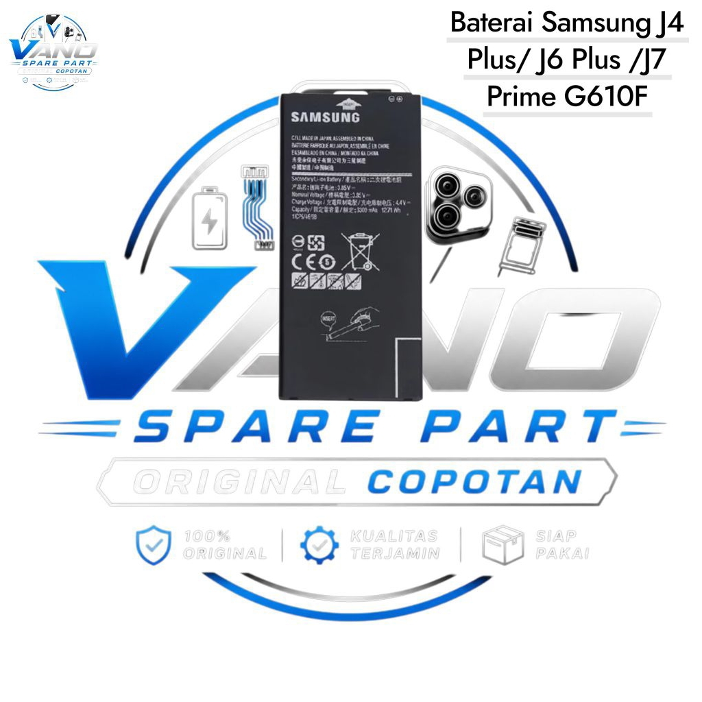 Baterai Batre Samsung j4 Plus/J6 Plus/J7 Prime G610F Original Copotan