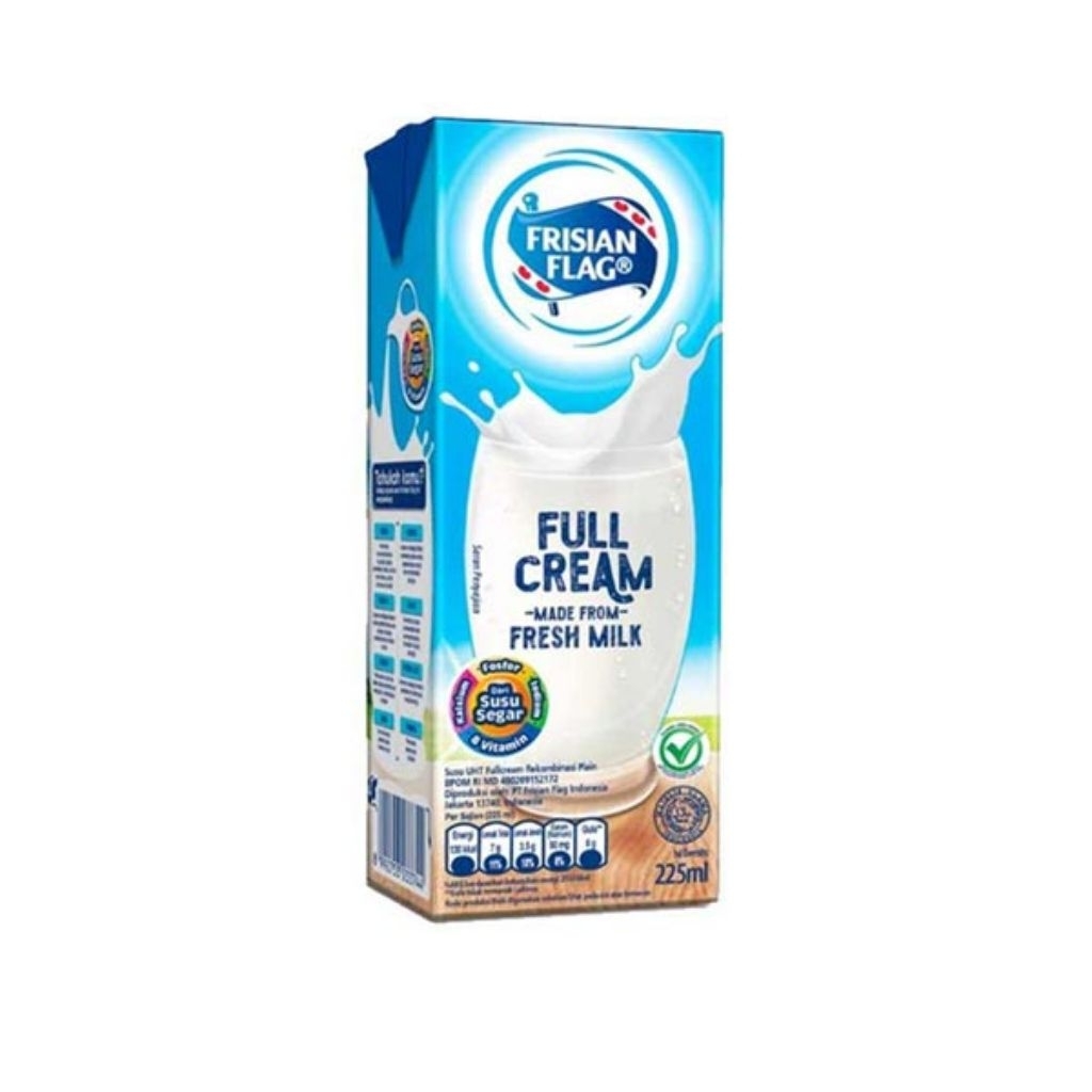 Susu UHT Frisian Flag 225 ml Full Cream (1 Dus Isi 36 Pcs)