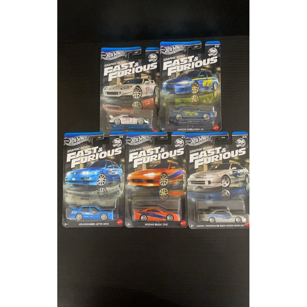 (SET LENGKAP KHUSUS KOLEKTOR) Hot Wheels Fast and Furious Graphic Remix (isi 5 Mobil)
