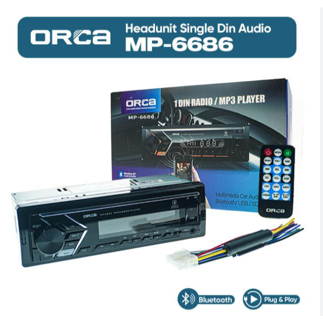 Tape usb ORCA 6686 mp3 bluetooth tape mobil