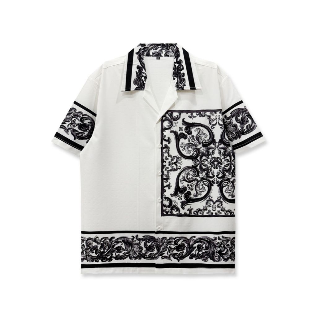 Dark Icon Hawaiian Shirt Men Button Down Collar Vintage Shirt