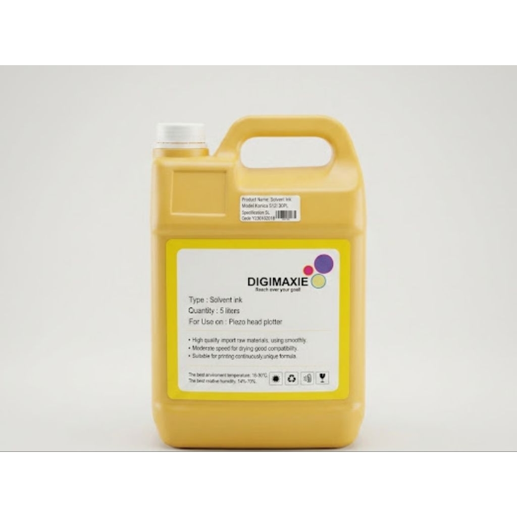[Klik Gudang] DIGIMAXIE Tinta Outdoor Konica KM512i/KM512 Solvent Ink 5L - CMYK