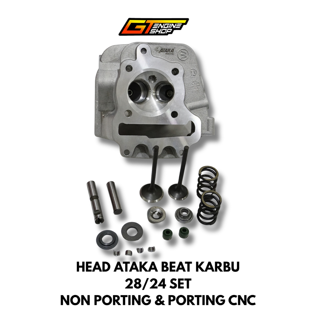 ATAKA RACING CYLINDER SILINDER HEAD BEAT KARBU KVY 28 24 28/24 PORTING CNC NON PORTING
