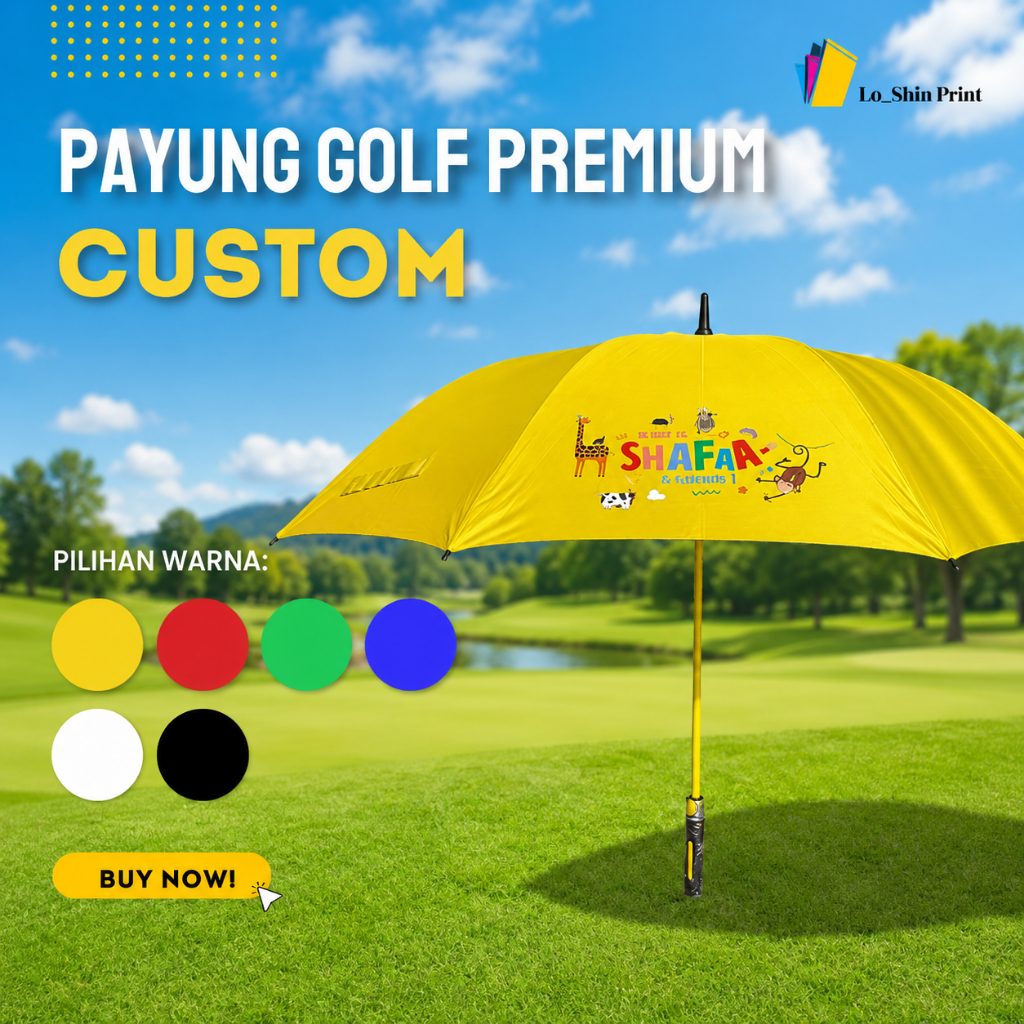 Payung Custom/ payung golf custom/ payung golf souvenir/ payung golf promosi/ payung golf custom log