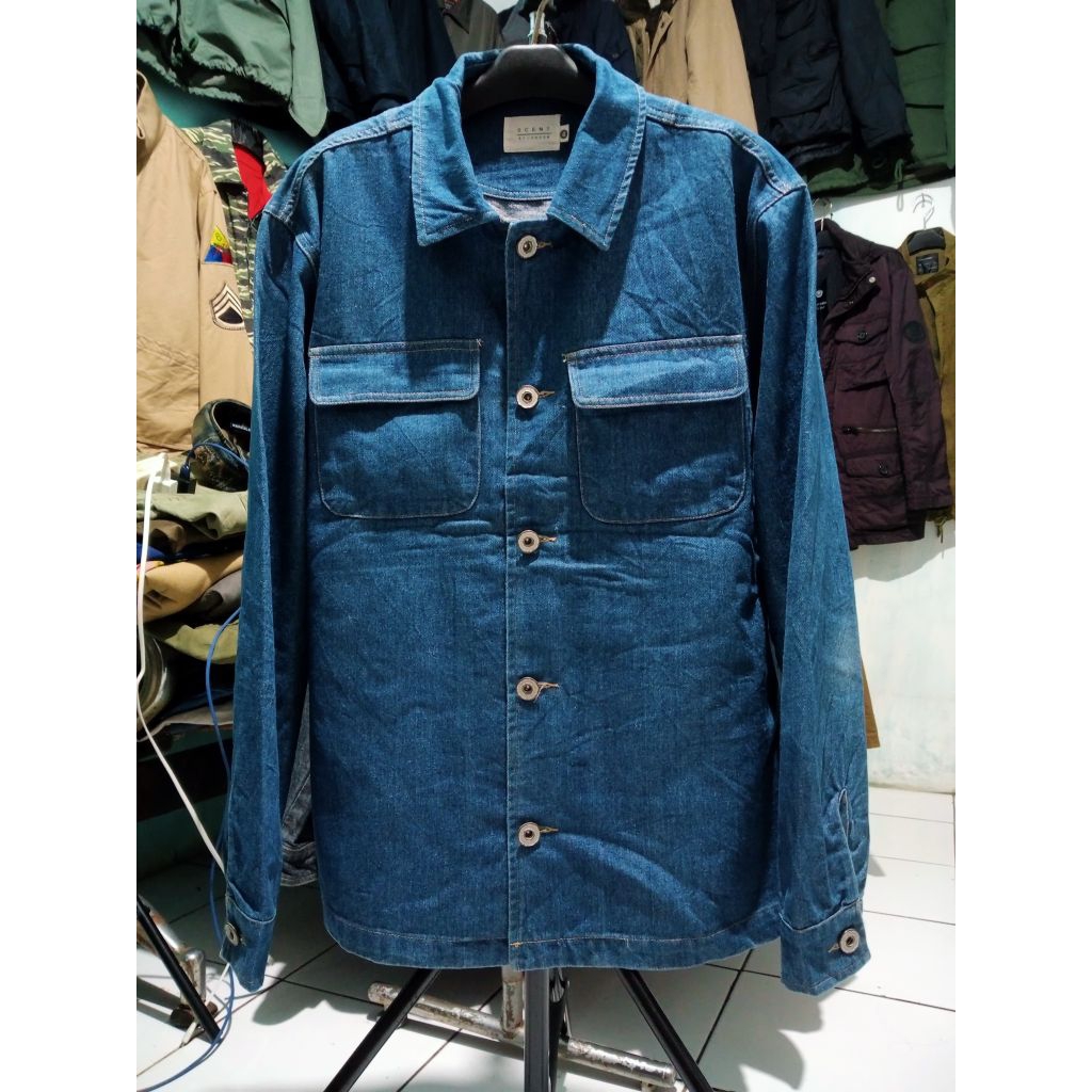 SCENT BY LONDON Denim Long Sleeve Shirt Jacket