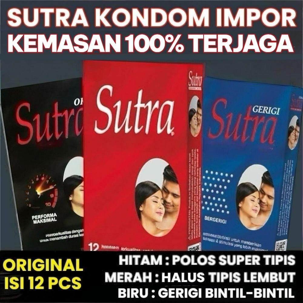 RAHASIA 100% AMAN Kondom SUTRA Super Ekstra Tipis UltraLembut [Termurah] (1Box isi 12 Pcs) Varian Te
