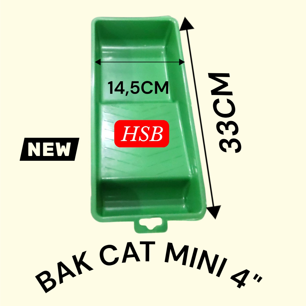 BAK CAT KECIL/BAK CAT MINI/ALAT CAT 4  INCHI/BAK CAT PLASTIK KECIL/TEBAL/KUAS ROLL