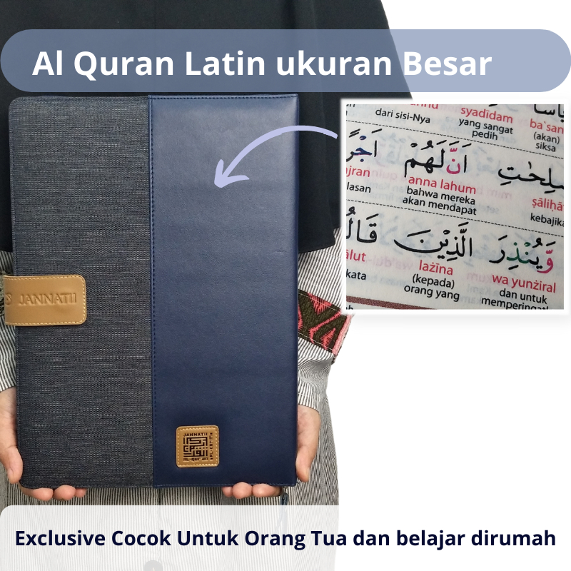 [PAKET LENGKAP] Quran Atqan Latin A4 [BESAR] | Bonus Tasbih Digital & Al Matsurat | Quran Latin | Qu