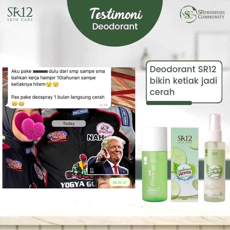 DEODORANT SPRAY SR12 / DEODORANT PREMIUM SR12 / DEODORANT REGULAR SR12 / DEO SPRAY SR12 / DEODORANT 