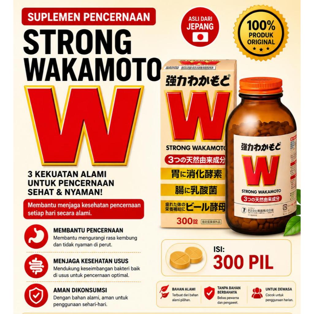 STRONG WAKAMOTO OBAT LAMBUNG ORIGINAL JEPANG 300 tablet