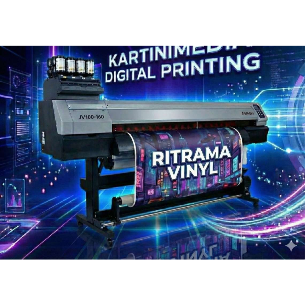 CETAK STIKER RITRAMA TRANSPARAN VINYL