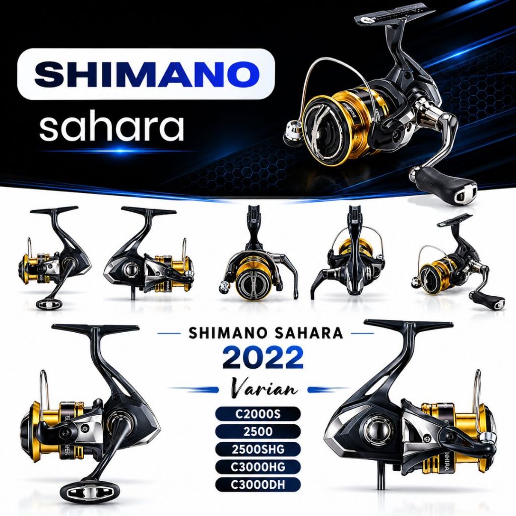 Shimano SAHARA 2022 Premium Fishing Gear – C2000S / 2500 / 2500SHG / C3000HG / C3000DH