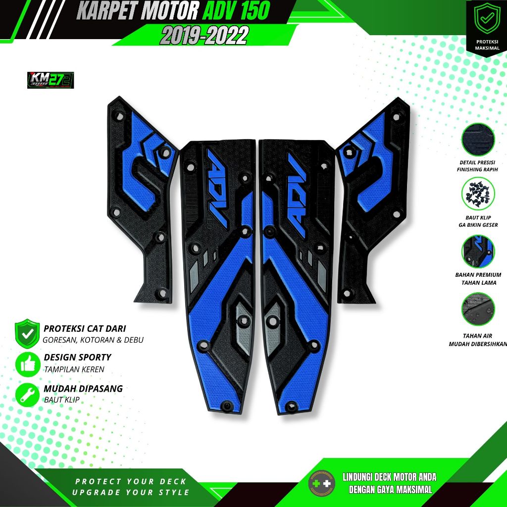 Aksesoris Adv 150 Anti Licin - Karpet Motor Honda Adv 150 - Pijakan Kaki Adv 150