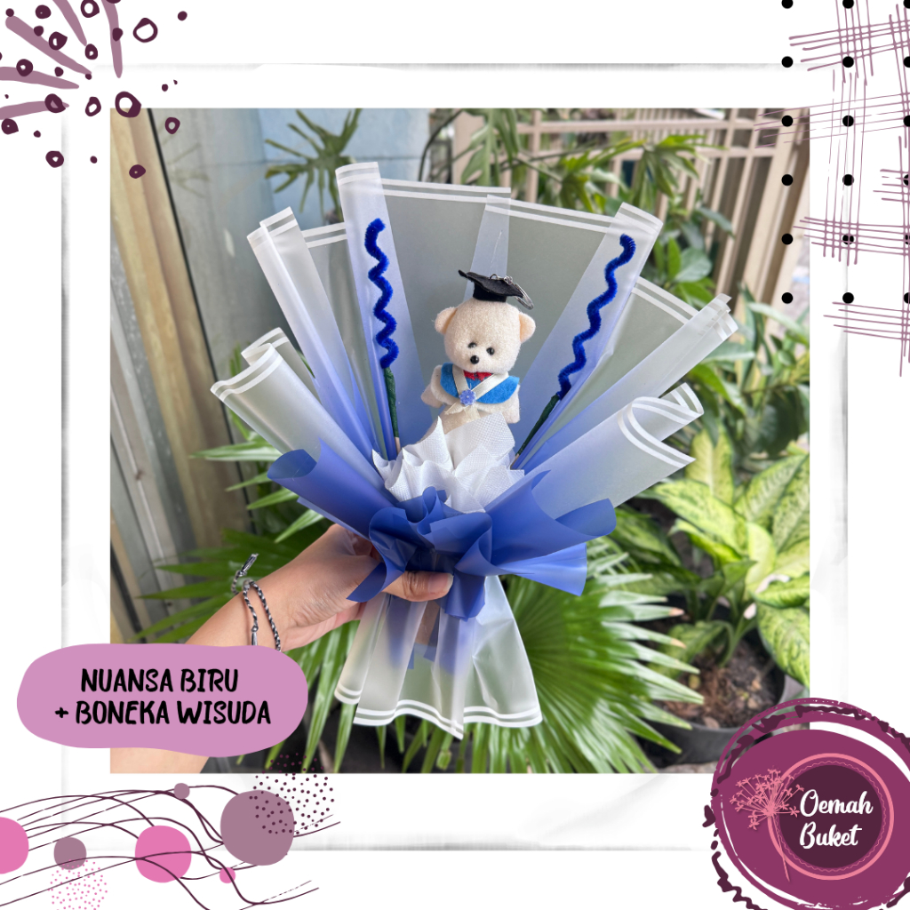 Buket Boneka | Buket Boneka Wisuda | Hadiah Wisuda | Buket Murah | Oemah Buket Sidoarjo