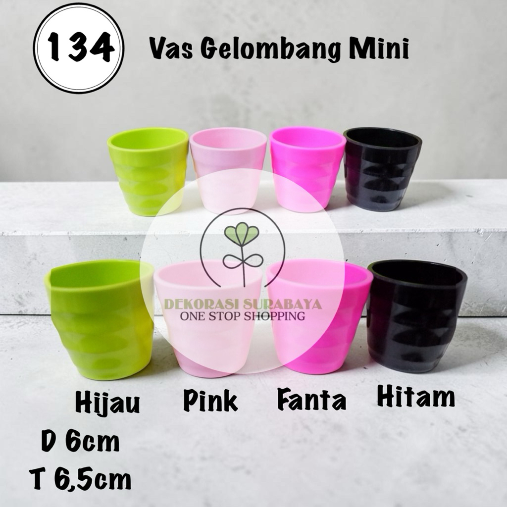 Dekorasi Taman Pot Bunga Melamin Mini / Vas Bunga Melamin Mini / Pot Bunga Melamin / Vas Bunga Melam