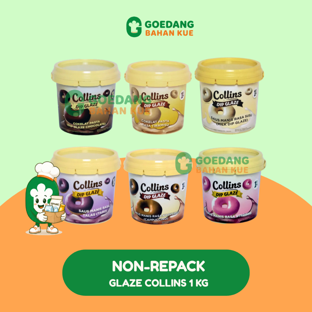 [HEMAT 3 PCS] DIP GLAZE COLLINS 5 KG (EMBER/PAIL)