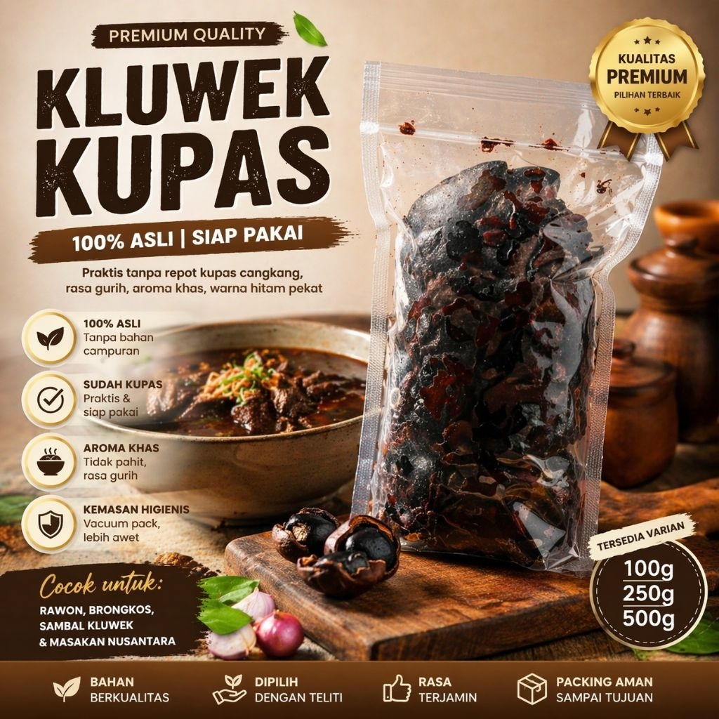 PROMO 1 KG Kluwek Kupas, Kepayang, Picung Kupas Siap Di OlaH Untuk Bumbu Rawon