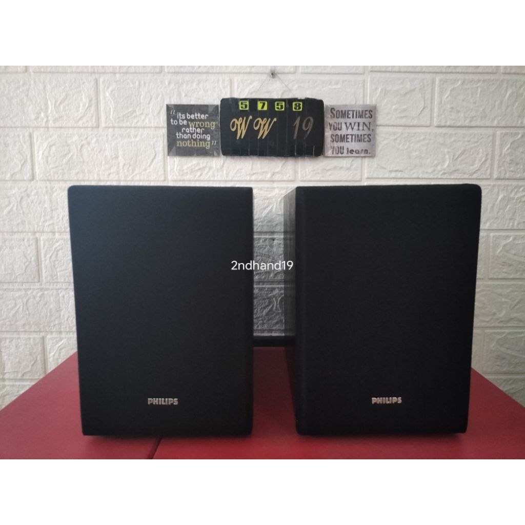 Speaker Philips Pasif Bookshelf Size Bekas / Second
