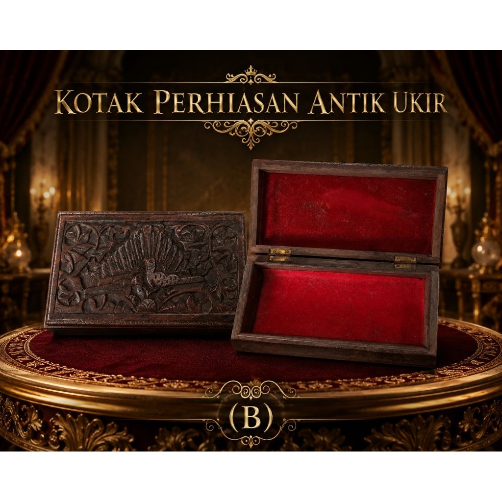 KOTAK PERHIASAN ANTIK UKIR (B)