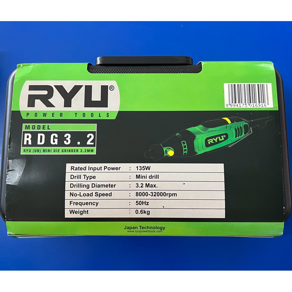 Ryu Bor Mini Elektrik Untuk Ukir Poles Potong Gerinda Mini Drill 3.2 mm DIe Grinder Alat Grafir Set 