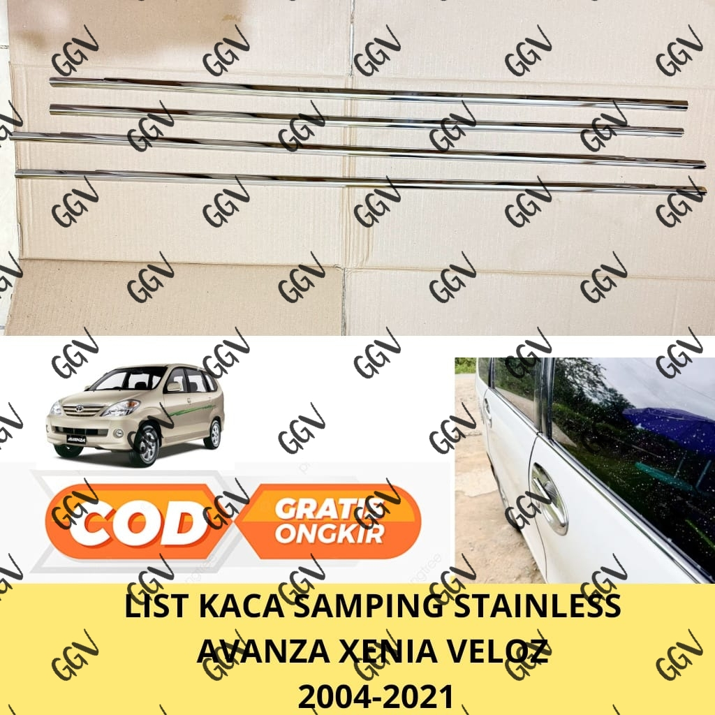 List Kaca Samping Avanza Xenia Veloz VVT-i / lama / 2008 2009 2010 2011 chrome