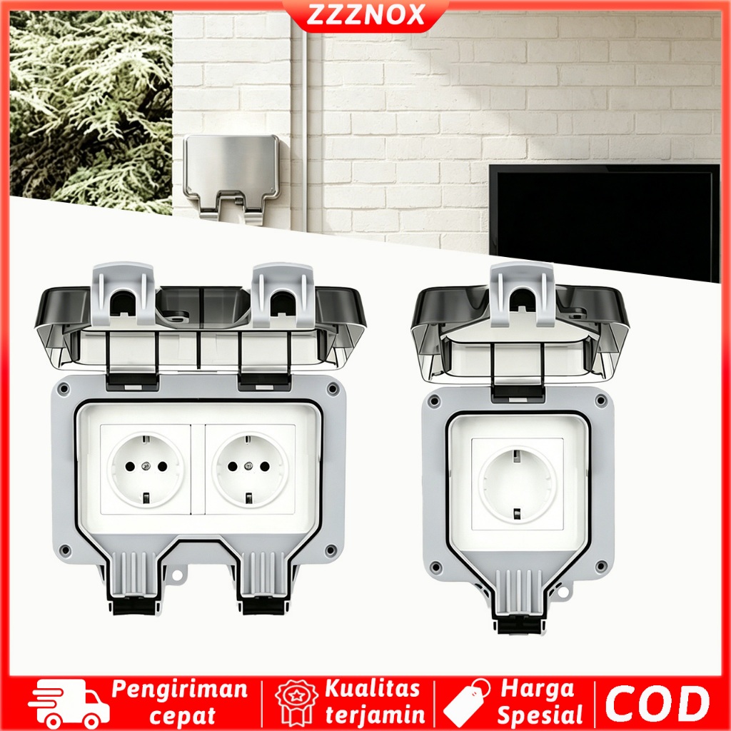 (COD) Stop kontak & colokan outdoor tahan air, IP66 anti air tahan hujan, 50V-440V, stopkontak listr