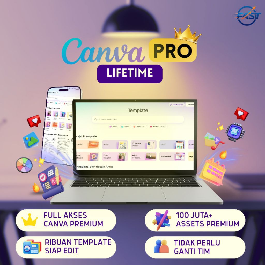 10.000+++ Template Canva Pro Lifetime / Canva Premium Full Akses