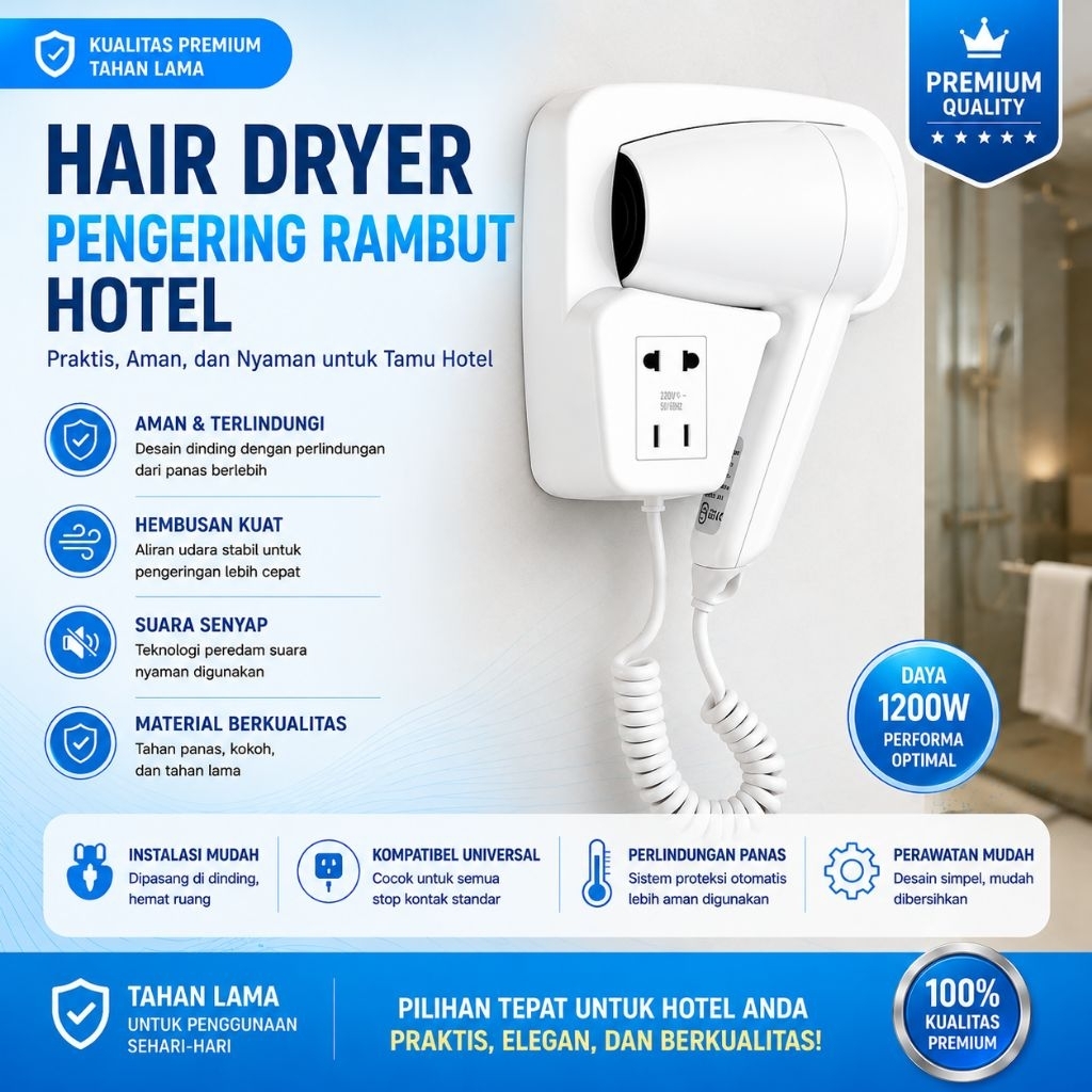 Hair Dryer Pengering Rambut Hotel Model Hoffman