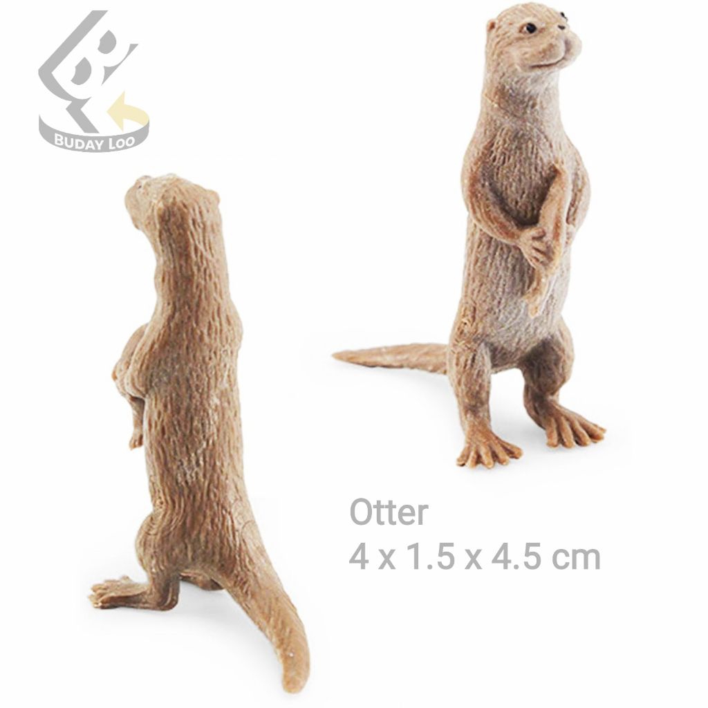 Mainan Miniatur Hewan Otter Berang Berang 4 cm Mongoose Animal Figure