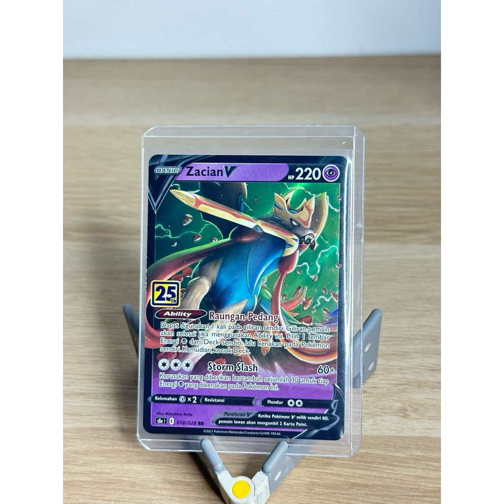 Kartu Pokemon - Zacian V 25th 018/028 RR