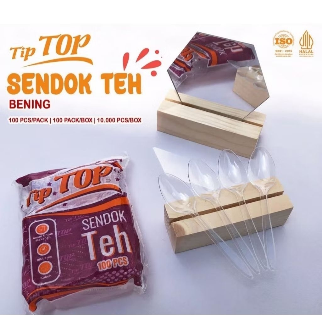 sendok teh/sendok stg putih susu tip top isi 100 pcs