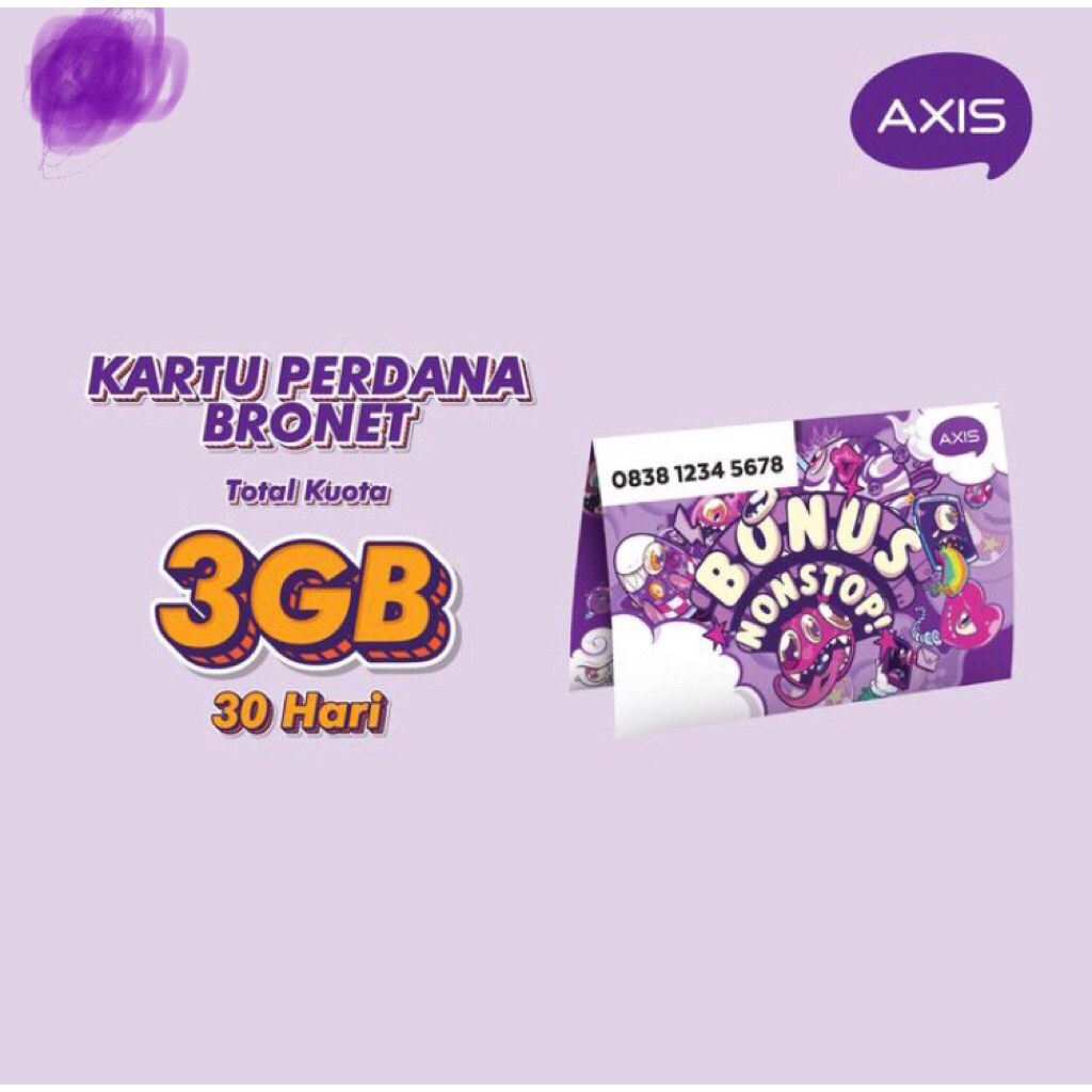 Kartu Perdana Axis Fresh Nasional / segel / aktif